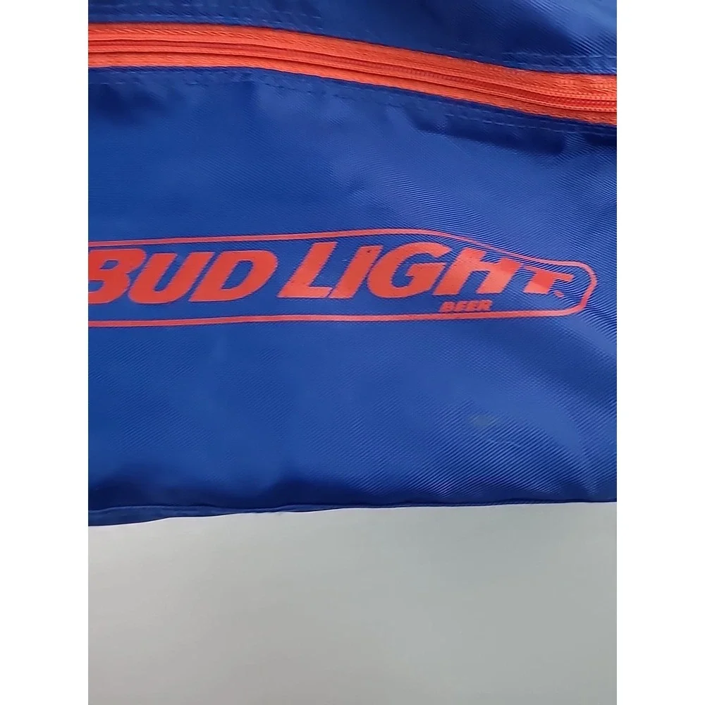 VINTAGE BUD LIGHT BEER DUFFEL‎ BAG handbag gym tote ANHEUSER BUSCH Advertising